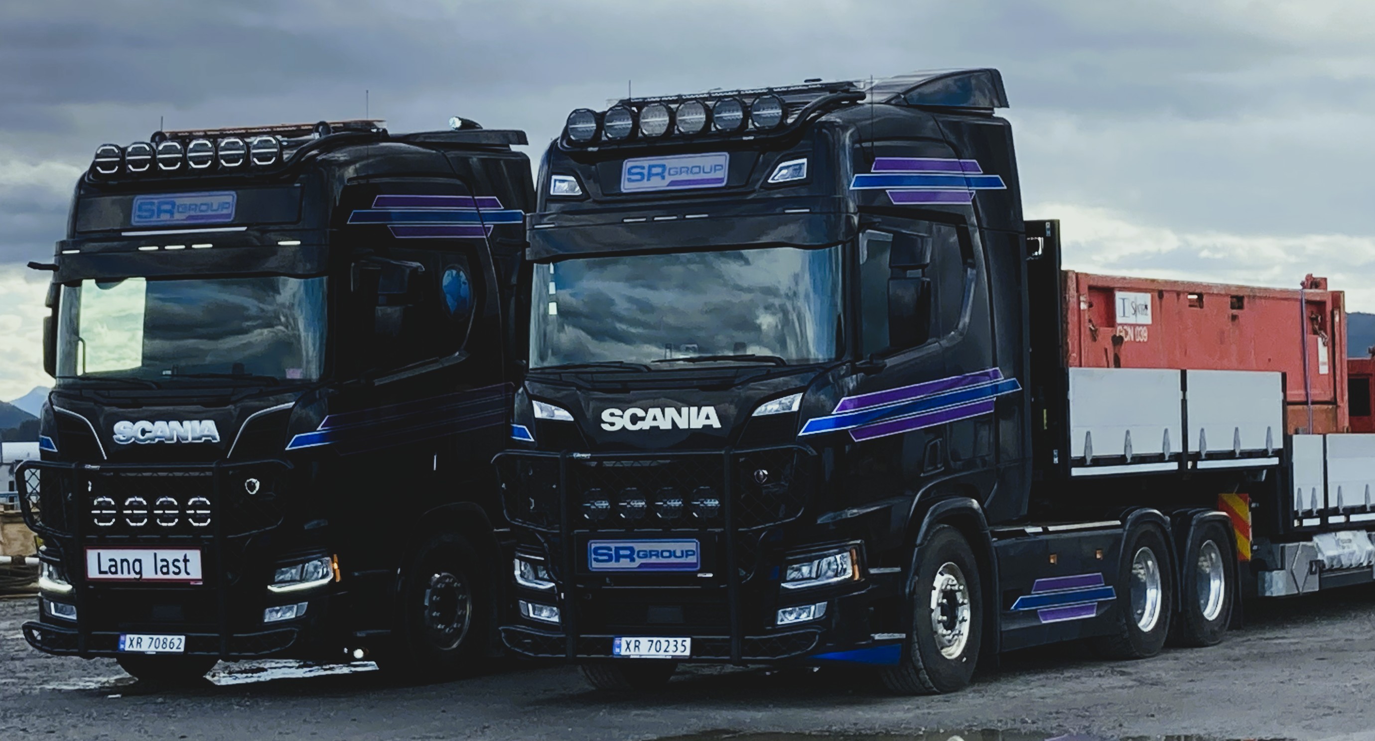 Einvik Transport vogntog med SR Group-last